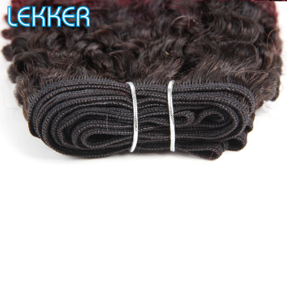 Lekker малазийские вьющиеся волосы природа гламурный локон 100 г Омбре человеческие волосы пучки T1B/30 T1B/33 T1B/99J красный медовый блонд пучки