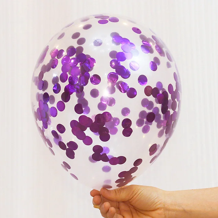 Золотой воздушный шар "Конфетти" набор 10 шт. воздушные шары украшения для дня рождения Детские воздушные шары День рождения JL0095 - Цвет: Purple