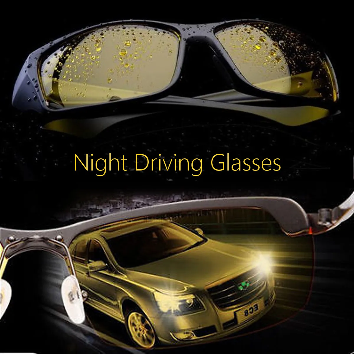 

Unisex HD Lenses Night Vision Goggles Driving Glasses UV Protection