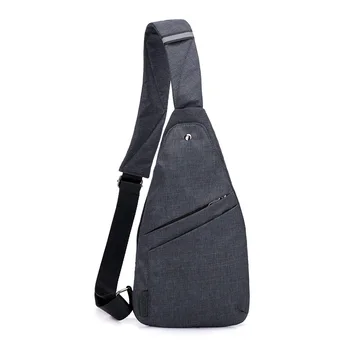 

8PCS / LOT Fashion Thin Men Canvas Anti-theft Travel Outdoor Shoulder Chest Crossbody Bag Messager Bag for Men