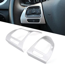 Для Volkswagen VW GOLF 6 Golf Jetta MK6 Lavida Tiguan Touran PASSAT B6 B7L CC наклейка на руль ABS хром