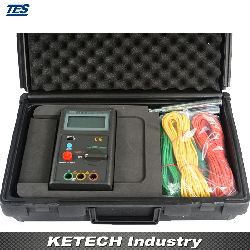 

Digital Earth Tester Digital Grounding Resistance Meter TES1605