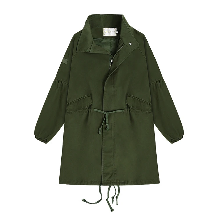 Poche 2018 Manteau Army Longues Green Réglable Manteaux Stand Tranchée A836 Femmes Red Automne Femme hawthorn Cardigan Taille Manches Casual Trench w0nFX