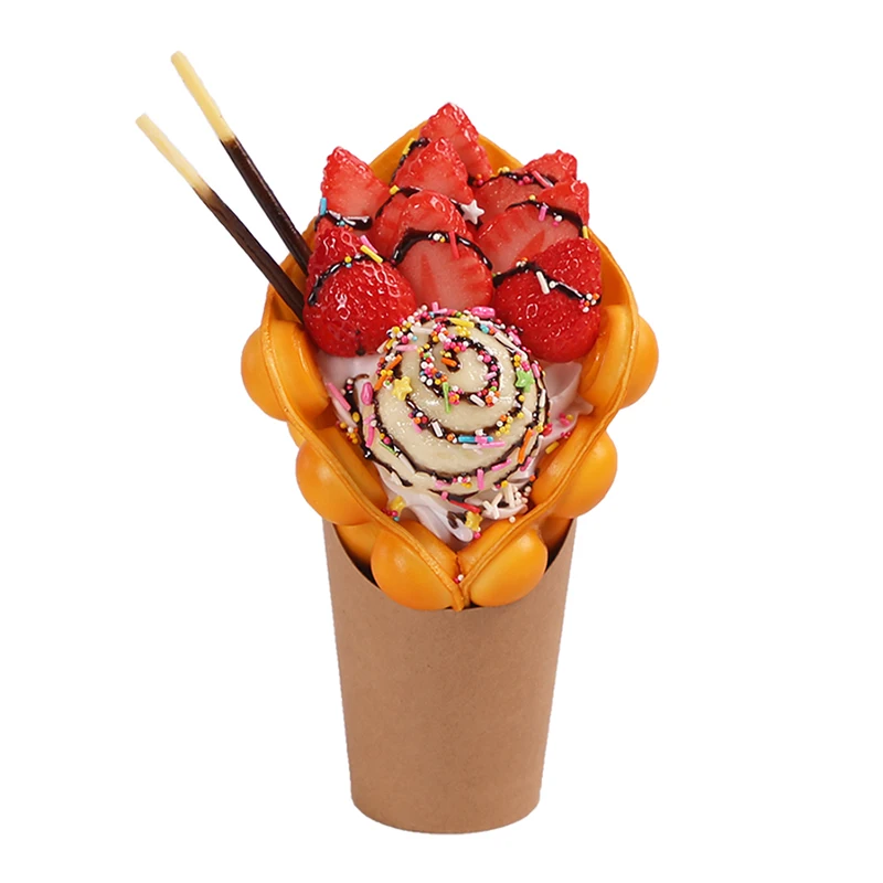 Hongkong Ice Cream Egg Waffle Fake Food Model Simulation Eggettes Bubble Waffles Sample Foods Display Props For Window Display Hongkong Ice Cream Egg Waffle Fake Food Model Simulation Eggettes Bubble Waffles Sample Foods Display Props For Window Display