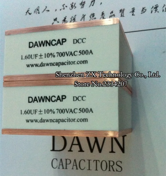 1pcs induction heating 500A 700VAC 2UF / 1.6UF water cooling resonance capacitors | Электроника