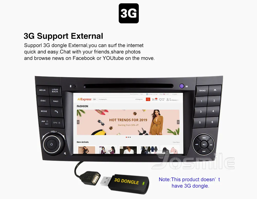 Clearance 2 Din Car DVD Player For Mercedes W211 E320 W219 W463 CLS350 CLS500 CLS55 E200 E220 E240 E350 Radio Multimeida GPS Navigation 8
