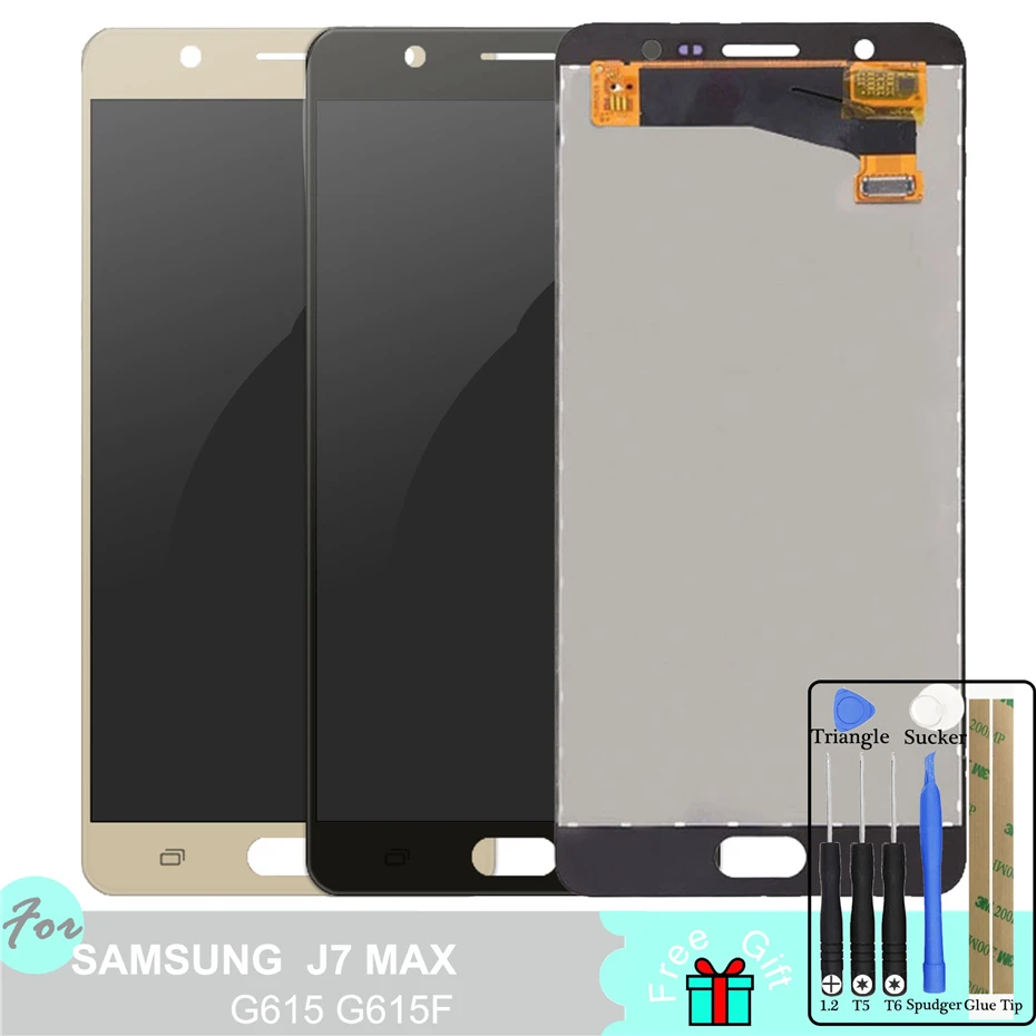 

G615 TFT LCD Display for Samsung Galaxy J7 Max 2017 G615 G615F Touch Screen Digitizer Assembly Adjust Backlight