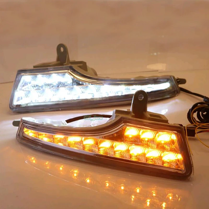 12V LED DRL Daytime running lights with fog lamp hole for Nissan TEANA ALTIMA 2013 2014 Turn