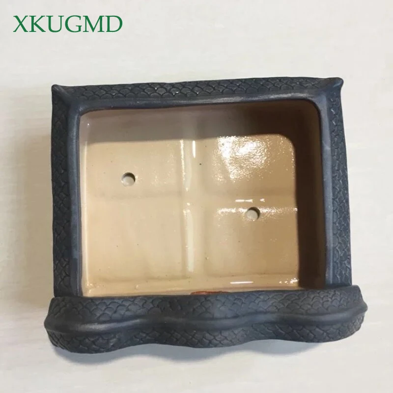 2019 Ceramics Flower Pot Creative Vintage Chinese Fleshy Bonsai Indoor Potted Living Room Antique Table Decoration Stoneware Pot