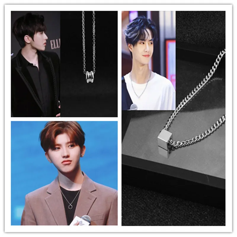 

got7men Cai Xukun with the short necklace necklace chain necklace men and women Harajuku ing small necklace Star accessories men