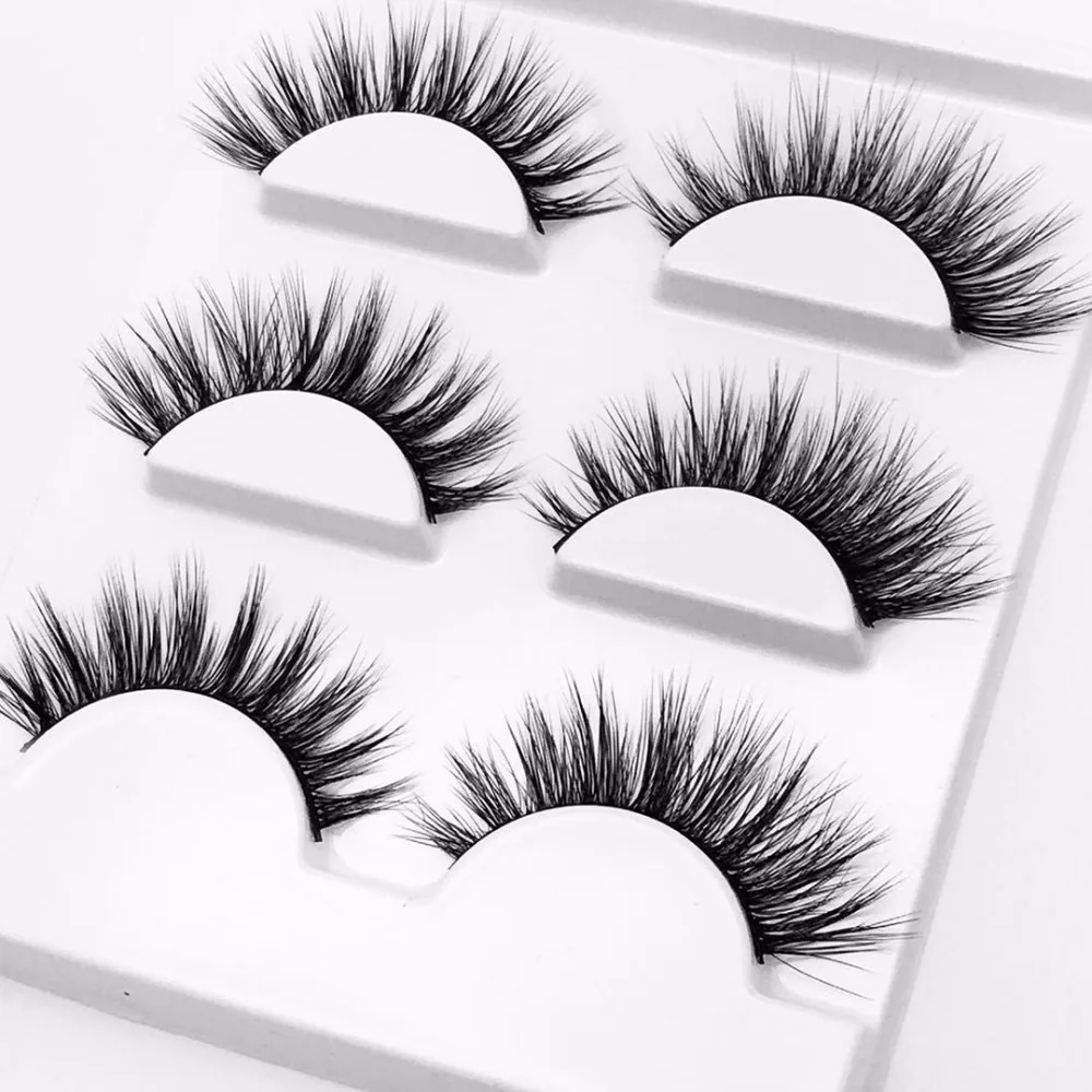 

2019 New 3 pairs natural false eyelashes fake lashes long makeup 3d mink lashes extension eyelash mink eyelashes for beauty
