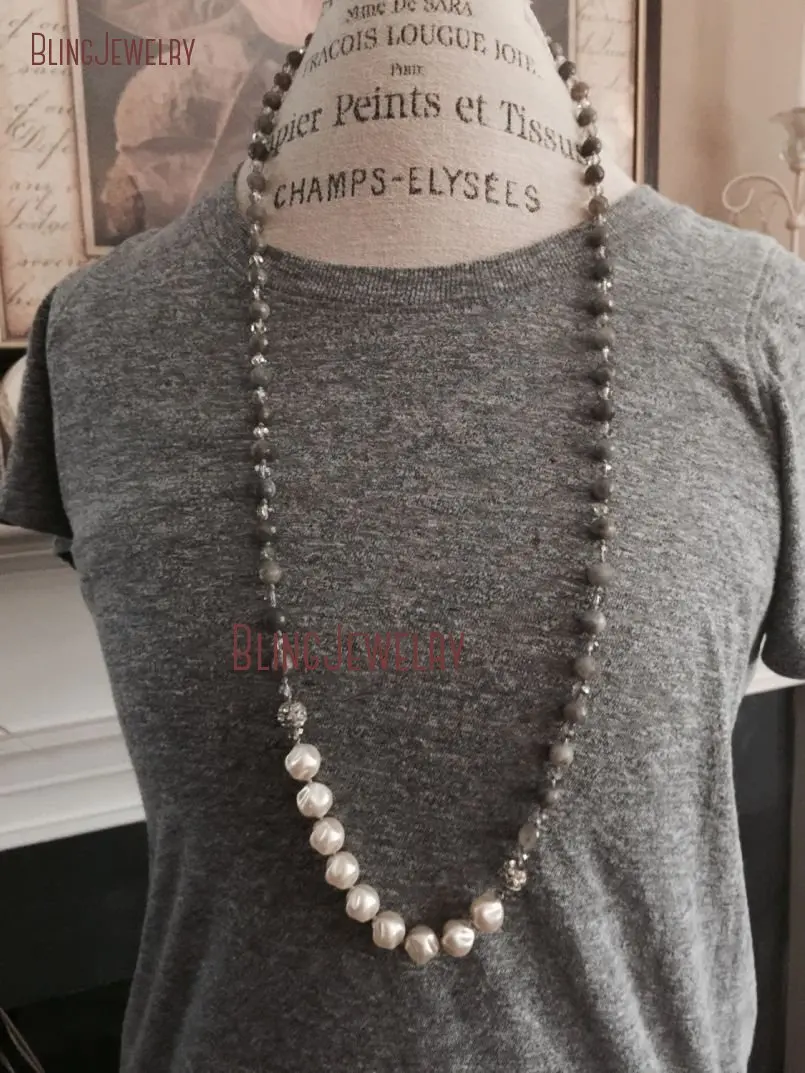 20190227-NM15573-shabby boho glam simple stone glass pearl hand knot versatile neutral necklace uptown chic jewelry