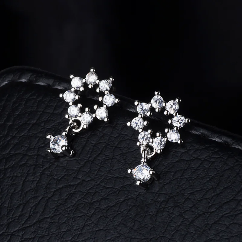 

S925 silver earrings, Simple zircon earrings, Jewelry & Accessories,Fashion Jewelry,Stud Earrings.