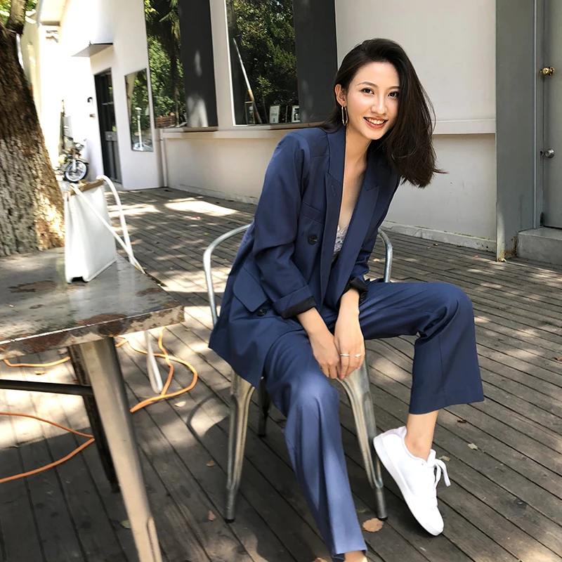 

high quality Women Pant Suits Women New Fashion White Suit+Pants Two-Piece Business Office Lady Pant Suits