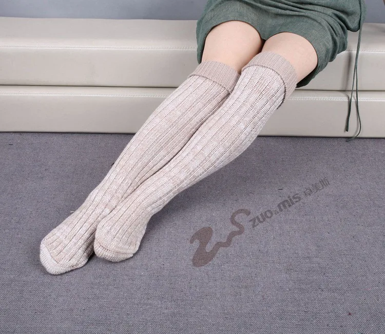1 пара, женские вязаные носки манжеты для ботинок, вязаные сапоги до колена, Длинные теплые носки
