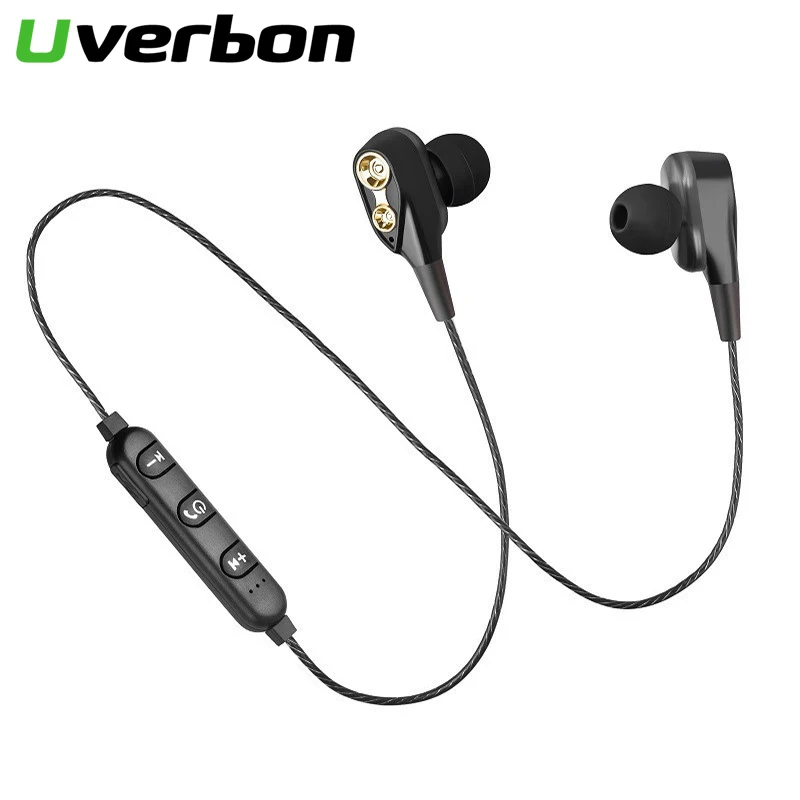

Bluetooth Earphone 5.0 Heavy Bass S10 Double Dynamic Wireless Sports Headphone IPX5 Waterproof Headset with Mic for Android ios