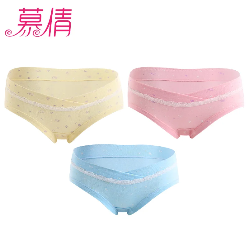 Buy muqian 3PCS/Lot Plus size Cotton Maternity Panties