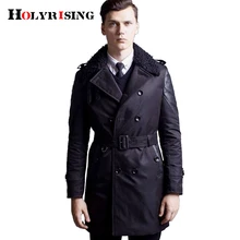 S-6XL, модное повседневное мужское зимнее пальто, теплая плотная приталенная куртка с меховым воротником, Campera Hombre Invierno, черные парки Hombre Invierno