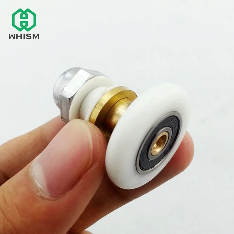 WHISM Shower Door Rollers Wheels Runner Pulleys Stainless Steel Brass