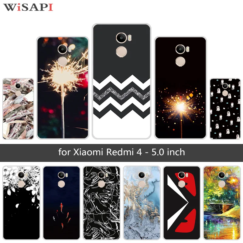 5.0 inch For Xiaomi Redmi 4 Dark Phone Case Clear Soft TPU Silm Silicone Redmi4 Back Black Cover Capa |