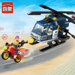 Просвещения город SWAT полицейский серии вертолета гром Снайпер Super Heroes собрать модель здания Конструкторы minifig дети Игрушечные лошадки