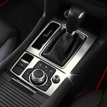 

Interior Moudlings Accessories Stainless steel Gear Shift Gear brake panel cover Trim Fit for Mazda 3 Axela 2017 2018