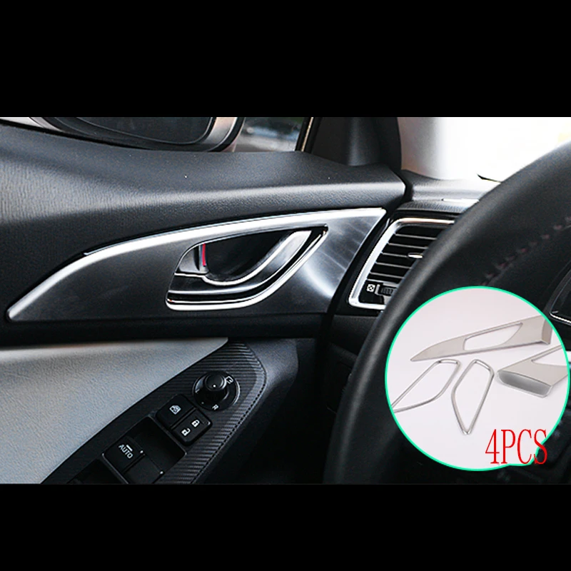 ABS Матовый для MAZDA 3 AXELA 2013 2014 2015 2016 внутренняя дверная ручка Крышка гарнир отделка