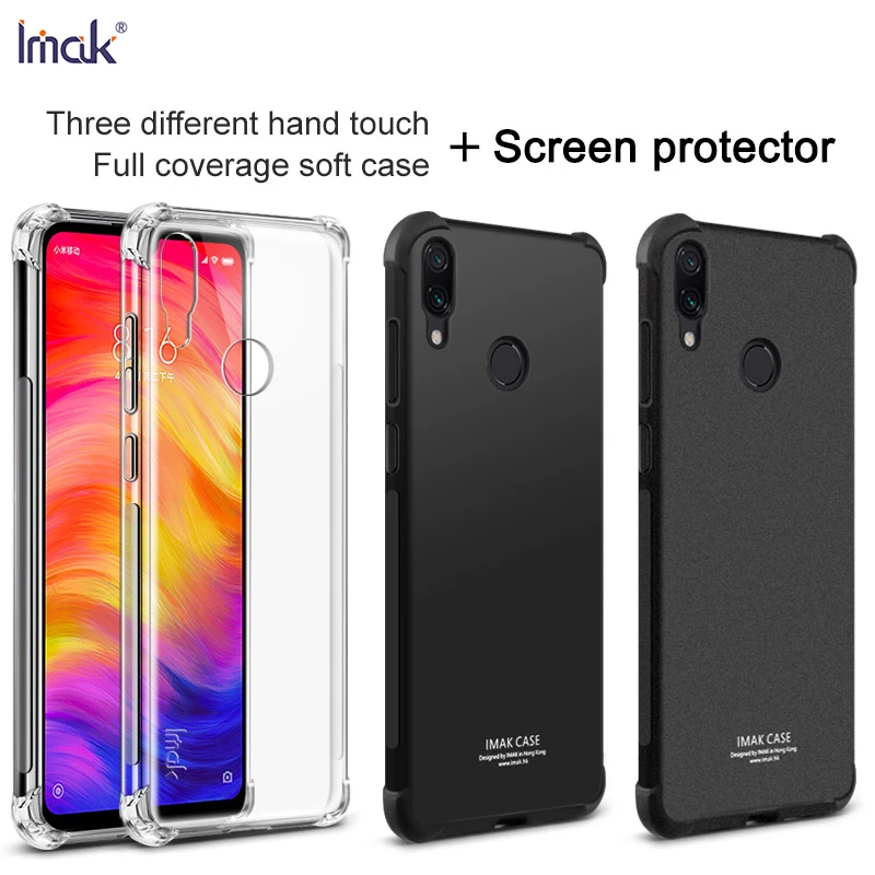 

For Xiaomi Redmi Note 7 Case IMAK Fitted Case Anti-dropping airbag protection Cover For Xiaomi Redmi Note 7 Soft TPU Case 6.3''