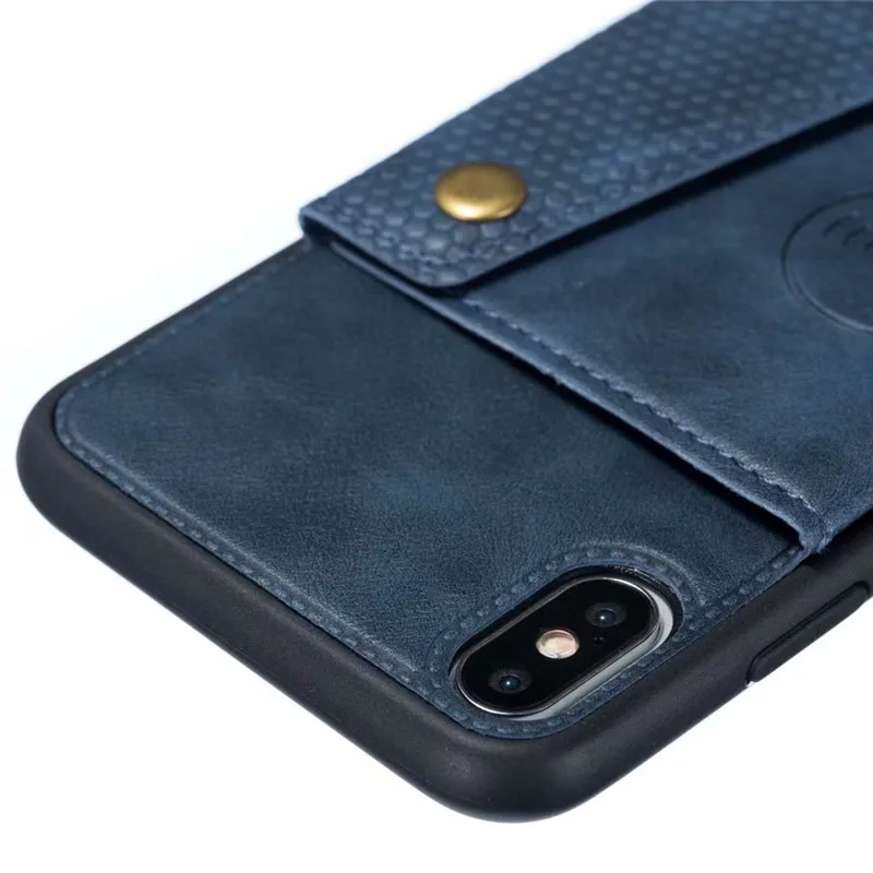 Кошелек кожаный чехол для телефона с подставкой для iPhone X XS XR XS Max 6 6S 7 8 Plus бизнес автомобиль Адсорбция карты карман задняя крышка