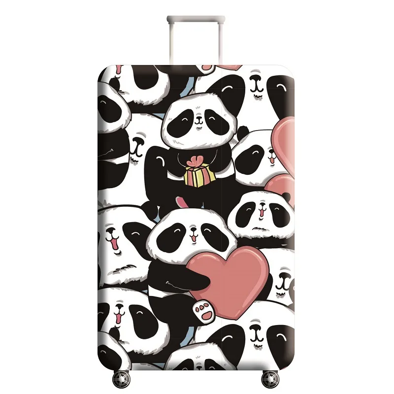 Мода панда путешествия чемодан Крышка для мужчин's женщин эластичный чехол тележка багаж защита от пыли поездки аксессуары для чемоданов
