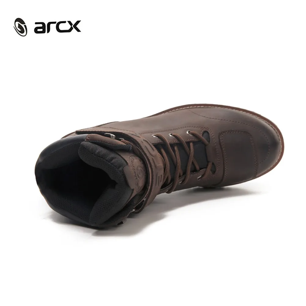 ARCX/мужские ботинки из натуральной коровьей кожи в байкерском стиле; винтажные ботильоны; теплые водонепроницаемые ботинки для мотокросса; прогулочные ботинки; EU39-45