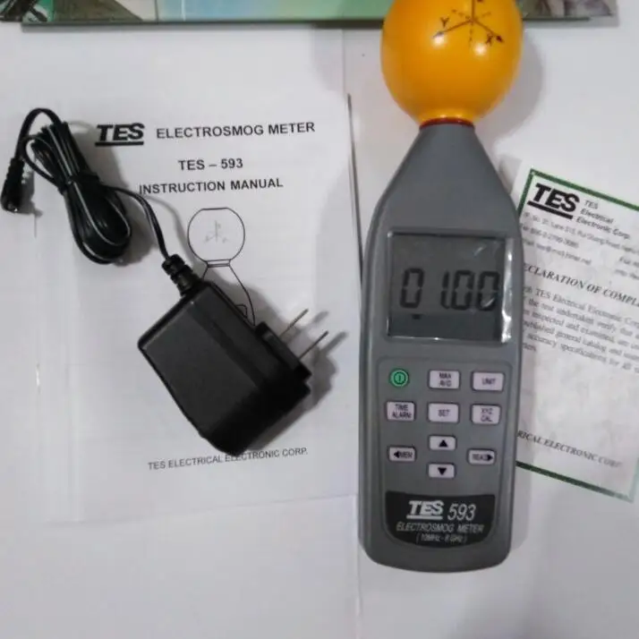 Оригинал сделано в Тайване TES593 высокочастотный EMF тестер электросмога TES 593 3