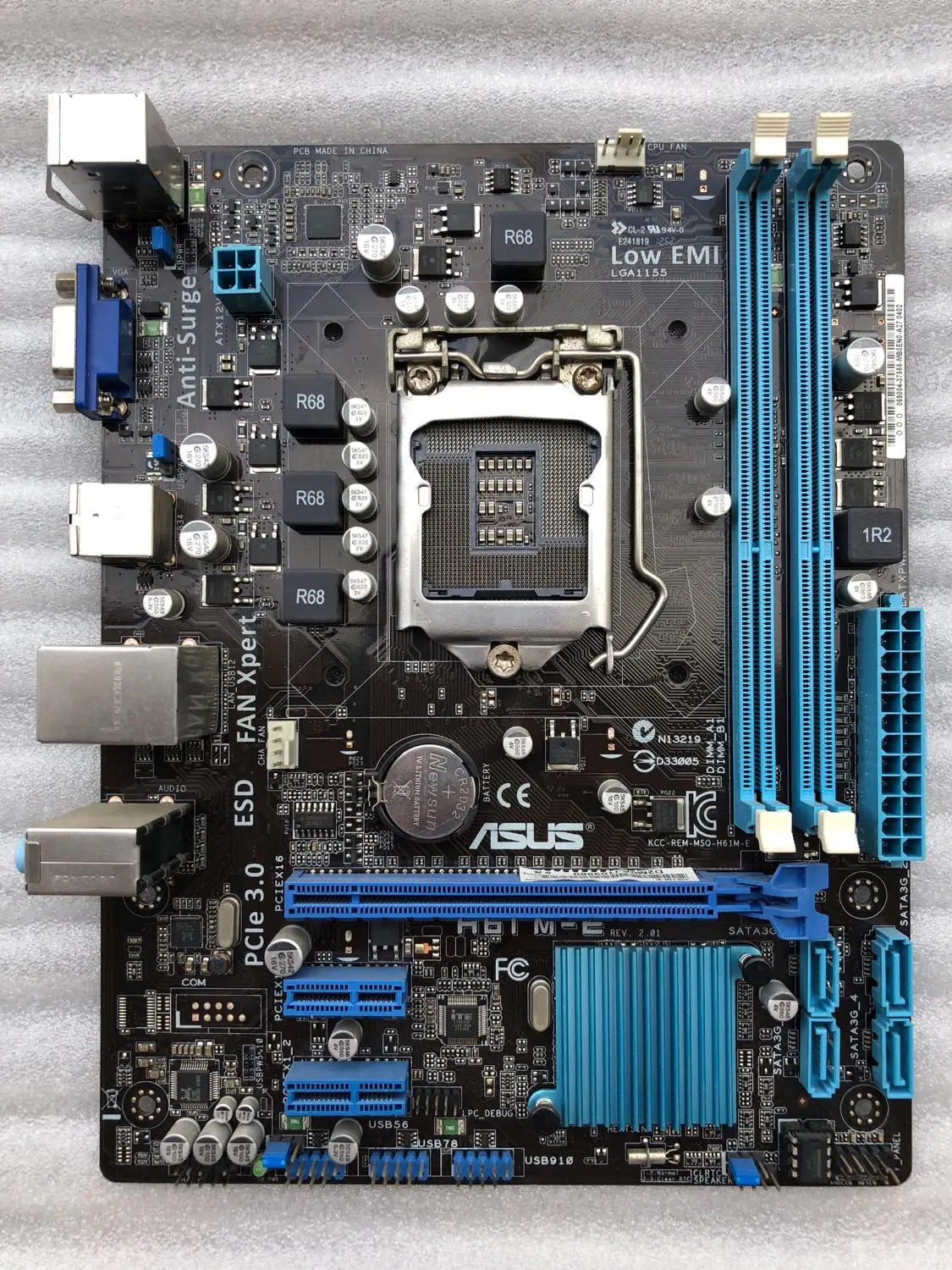 Б/у плата ASUS H61M-E LGA 1155 DDR3 Материнская плата с поддержкой I3 I5 I7 cpu H61 настольная материнская плата