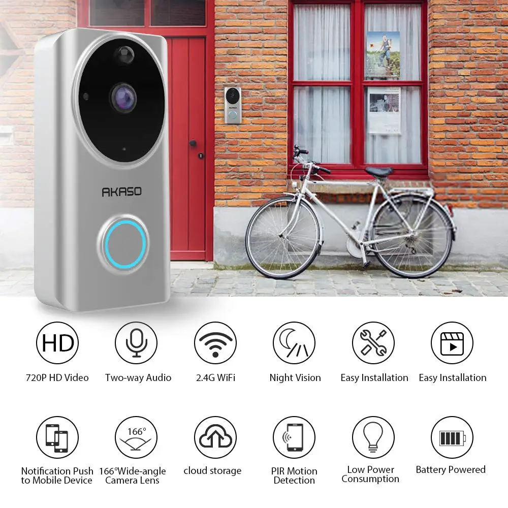Smart Vedio Intercom Door Phone WiFi Video Doorbell Camera Visual IP Door Bell Wireless Home Security Camera video surveillance
