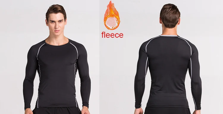 Мужская компрессионная рубашка для бега с базовым слоем для занятий фитнесом, велоспортом, футболом, нижним бельем, компрессионная спортивная одежда - Цвет: 133