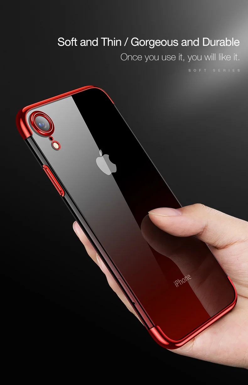 CAFELE чехол с градиентным покрытием для iPhone Xr, прозрачный силиконовый чехол, роскошный мягкий ТПУ чехол для телефона Aurora для iPhone XR