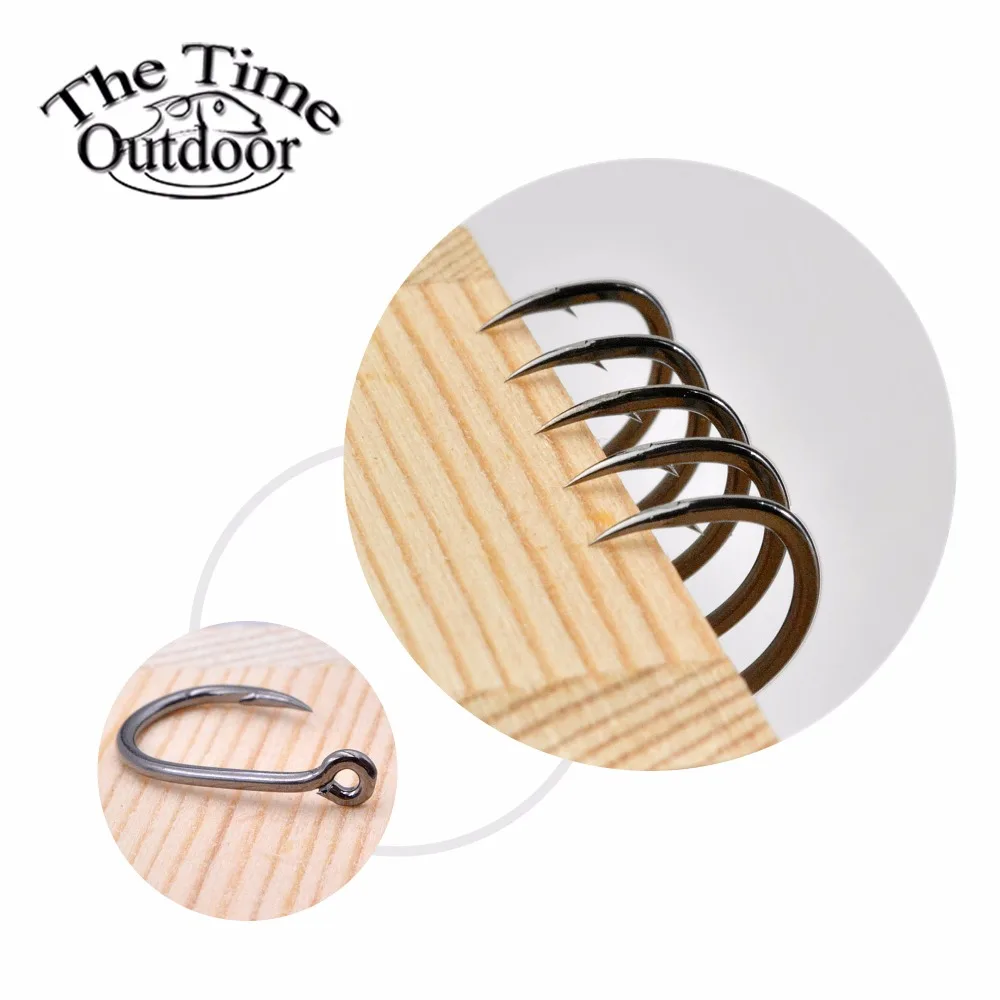 Premium Barbed Carbon Steel Fishing Hooks - High-Quality Carp Tackle (1 Pack)