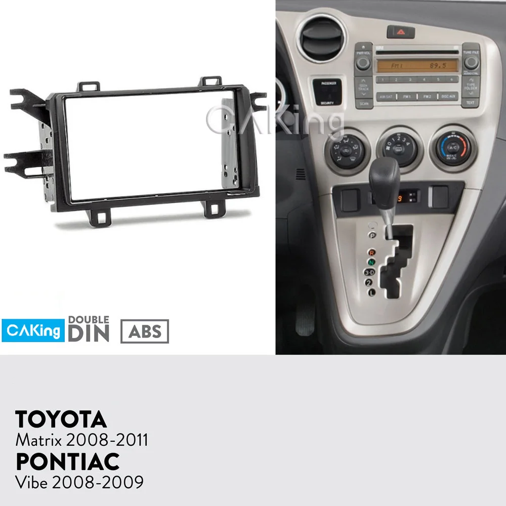 Автомобильная панель радиосвязи для Toyota Matrix 2008-2011, PONTIAC Vibe 2008-2009 Dash Kit Install Facia Plate Adapter Bezel Console