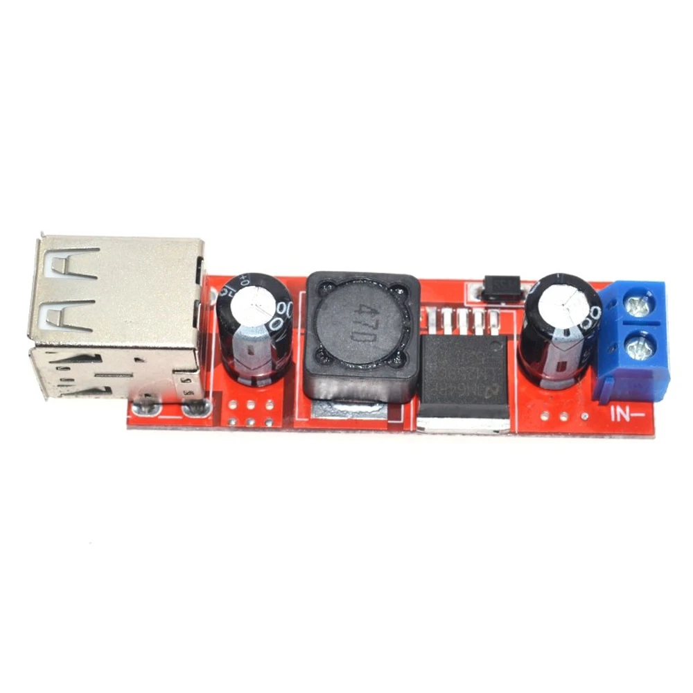 

DC 6V-40V To 5V 3A Double USB Charge DC-DC Step-down Converter Module For Vehicle Charger LM2596 Dual USB