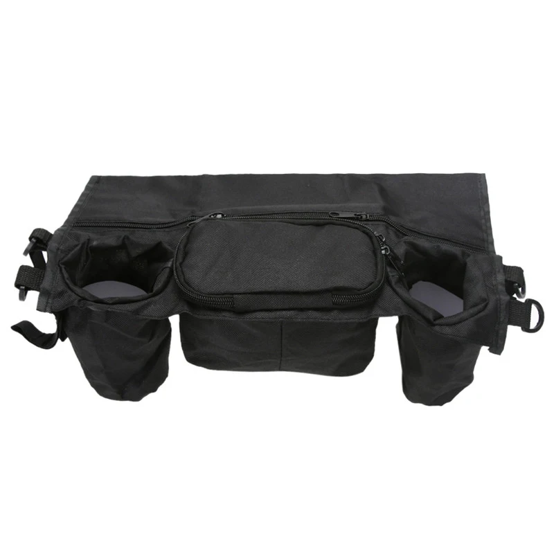 

Cup Bag Stroller Organizer Baby Carriage Pram Buggy Cart Bottle Bag Stroller Accessories Car Bag (black)36*12*13cm
