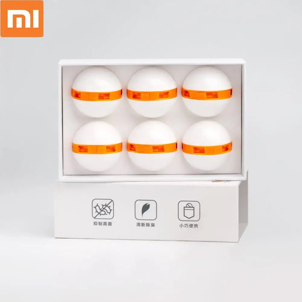 

6pcs/pack Xiaomi Mijia Deodorant Shoe Ball Keep Fresh Portable Rotary Switch Mijia Deodorizing Ball Deodorant