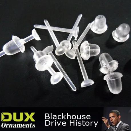 

Wholesale earring connector Invisible Plastic Earring Pin Post Stud Back Findings Pad 1000 Pieces