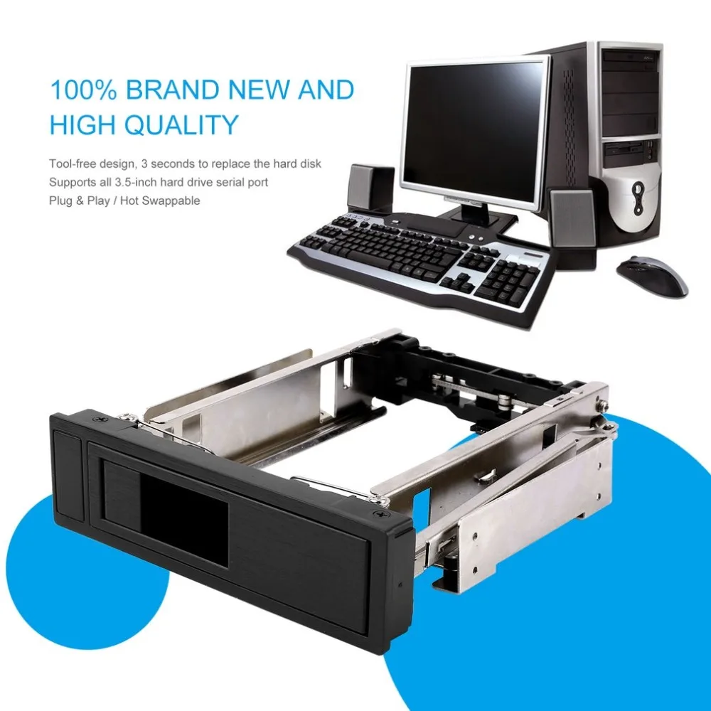 

High Quality SATA HDD-Rom Hot Swap Internal Enclosure Mobile Rack For 3.5 inch HDD Plug & Play Hot Swappable
