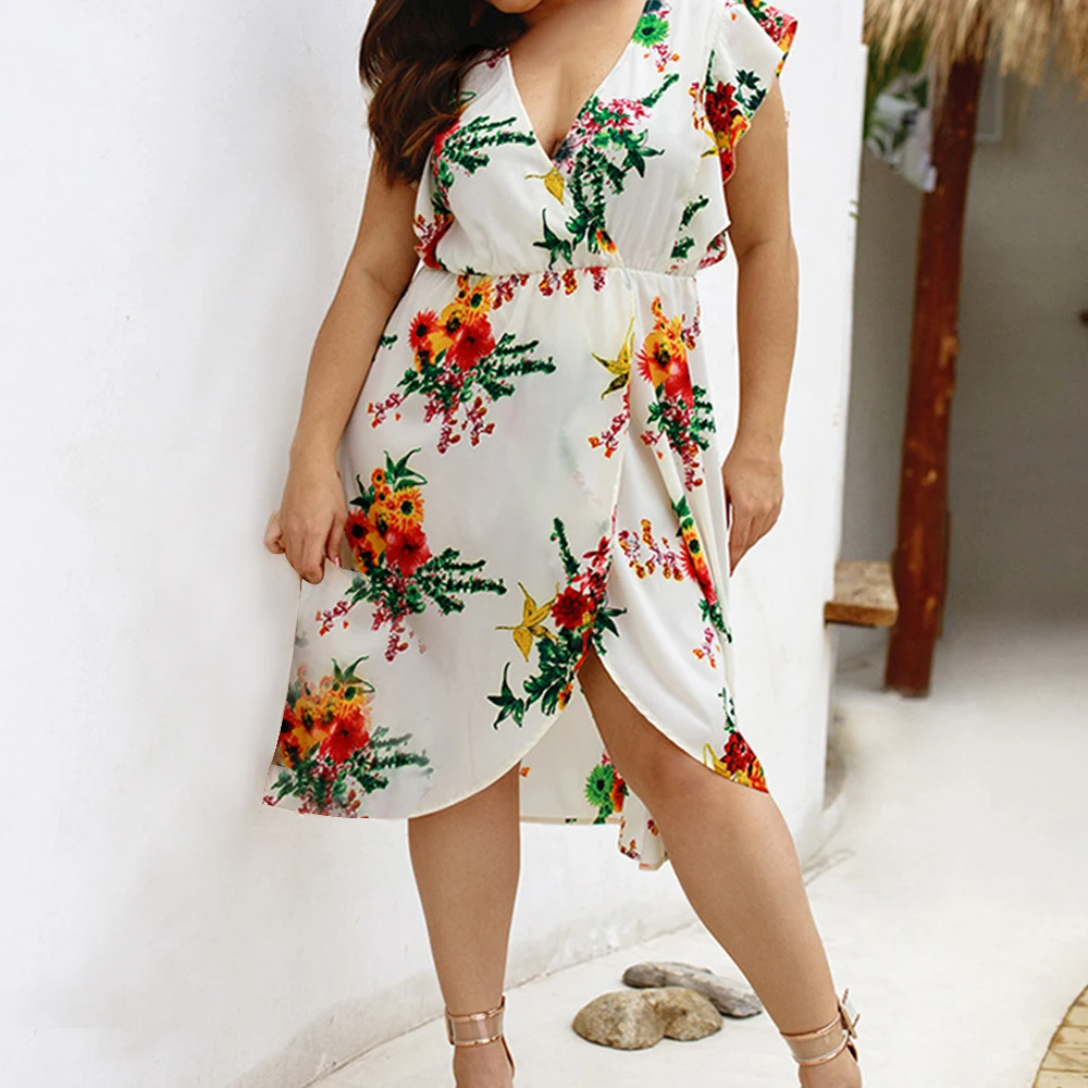 Litthing Women Plus Size Dress Large 3XL 4XL Sexy Sleeveless Irregular Chiffon Dress Women V-Neck Beach Boho Vestidos Sundress Litthing Women Plus Size Dress Large 3XL 4XL Sexy Sleeveless Irregular Chiffon Dress Women V-Neck Beach Boho Vestidos Sundress