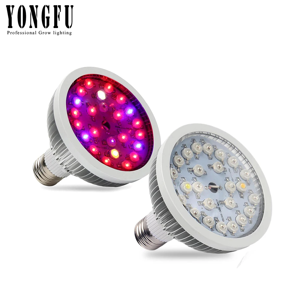

E27 24W growing lamp Full Spectrum LED Grow Light AC85-265V plant growing lamp bulb for planting greenhouse flower herb