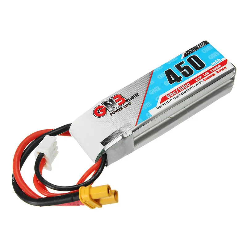 Gaoneng GNB 2S 7.4V 450mAh 80C Lipo XT30