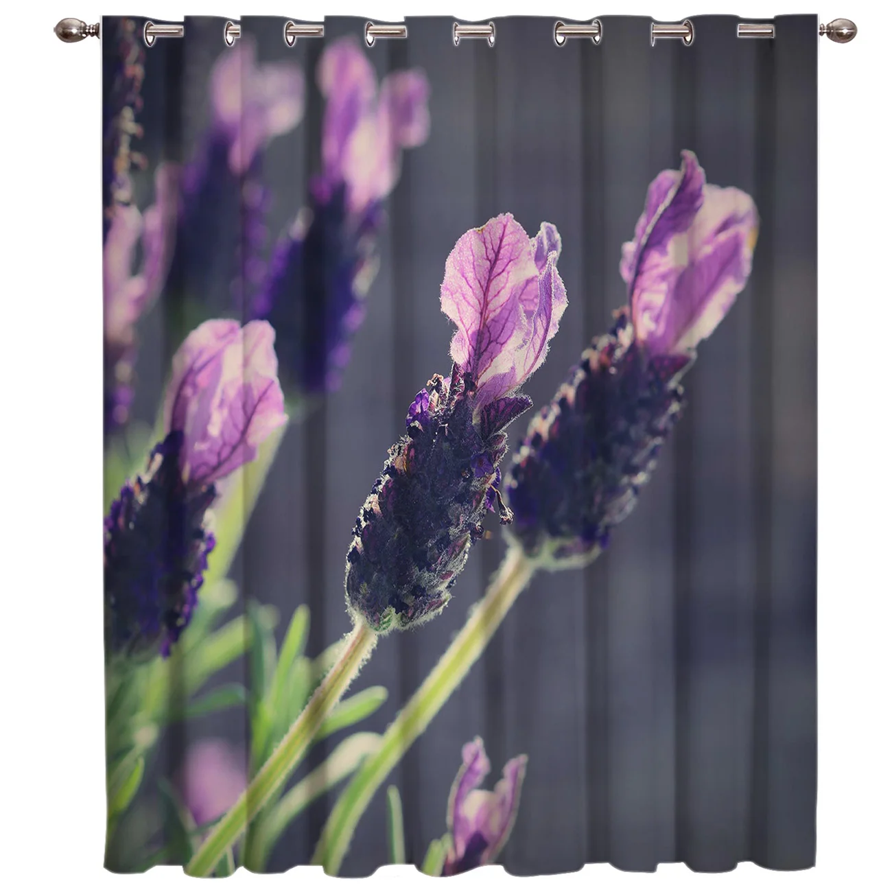 

Lavender Island Flower Room Curtains Large Window Bathroom Blackout Kitchen Outdoor Indoor Fabric Decor Kids Window Treatment