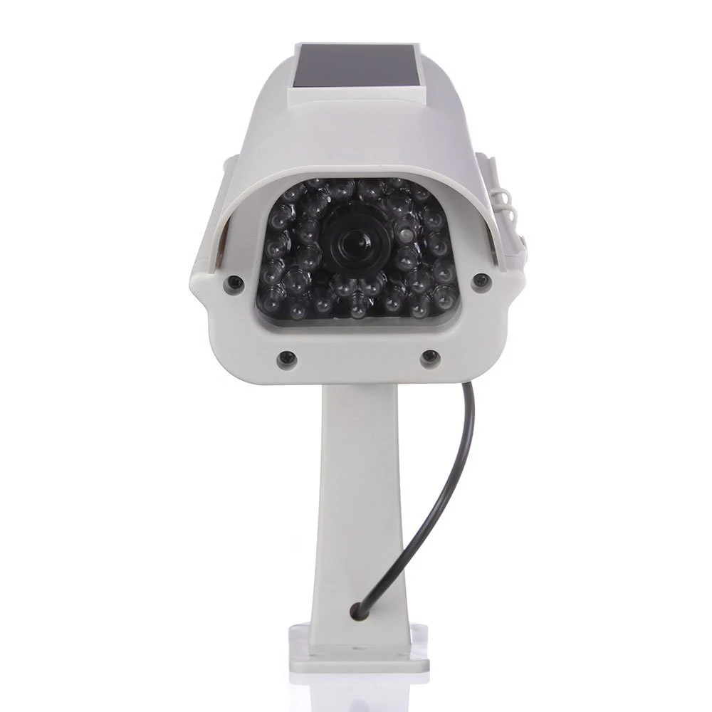 

2 pcs of MOOL Outdoor / Indoor Solar Powered CCTV Dummy Security Camera Fake Cam with Flash LED (White)