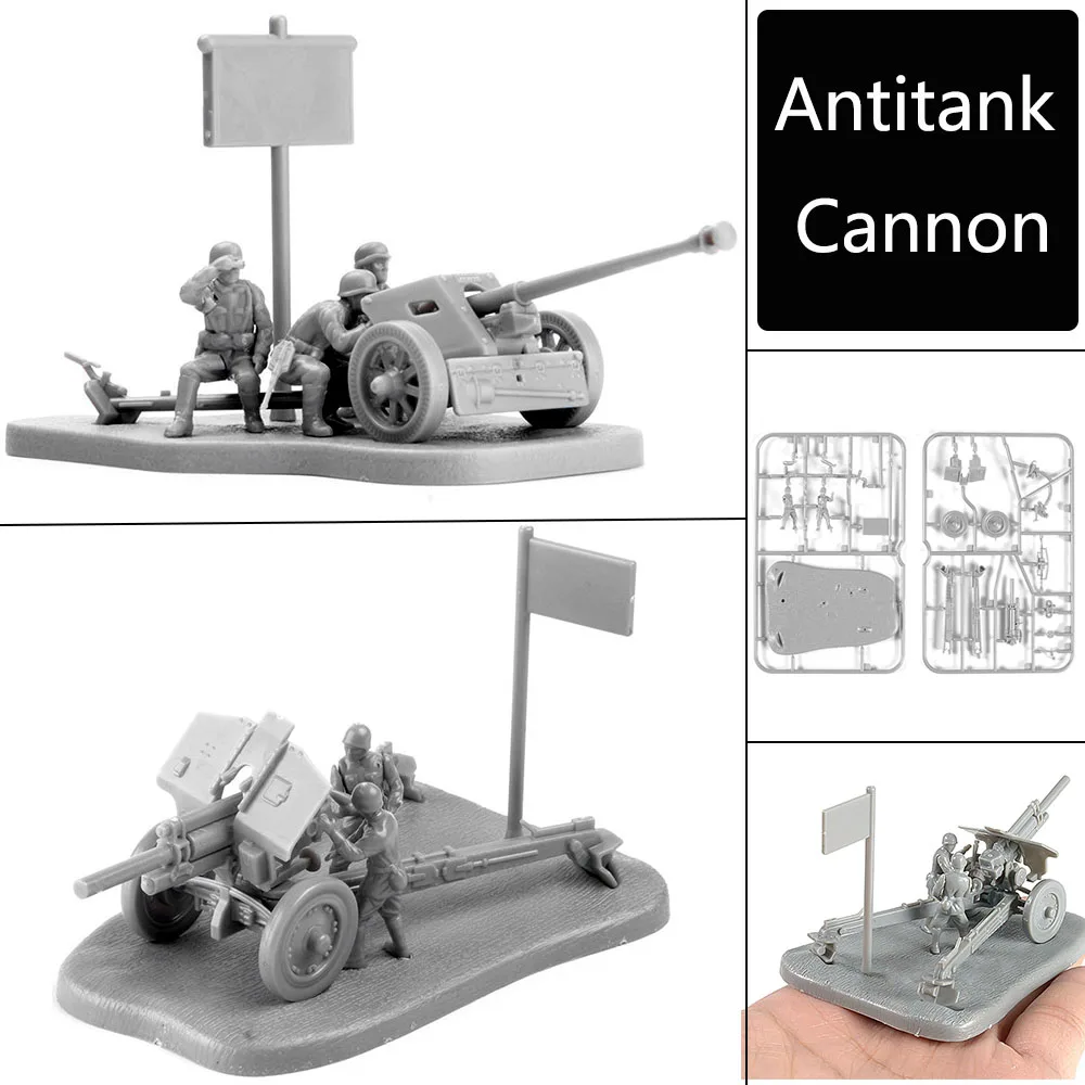 

4D 1:72 Scenario PAK40 M30 M1938 Assembly Model Antitank Cannon Assemble Toys Puzzles Building Bricks Toy Model