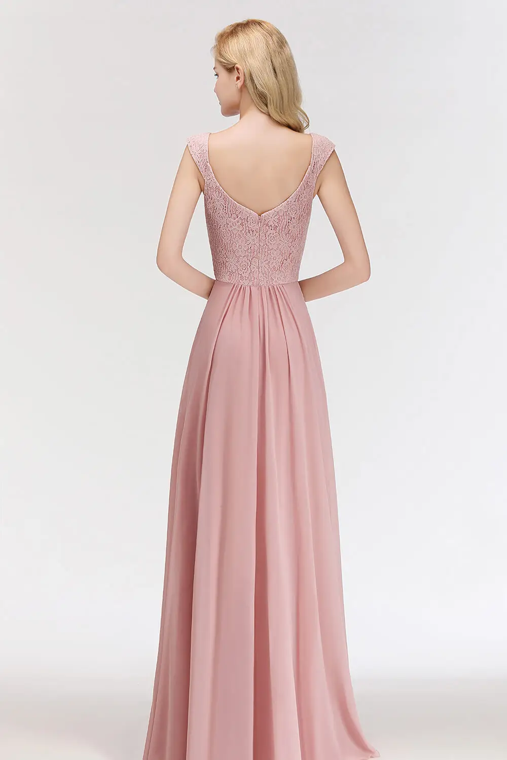 Женское элегантное вечернее платье А-силуэта с v-образным вырезом, кружевное вечернее платье без рукавов, шифоновое вечернее платье